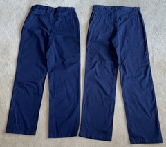 Lot 2 NEW Khaki School Uniform Plain Front Chino Blue Pants Boys Size 12 Adjust