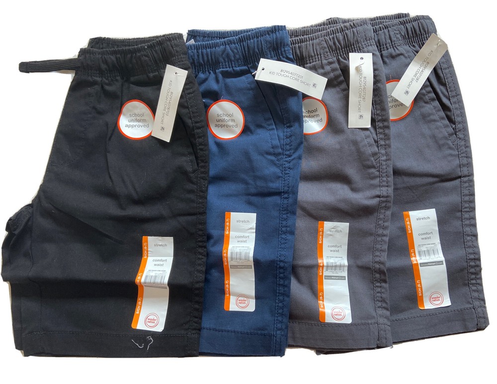 Wonder Nation Boys School Uniform Shorts Lot of Four Size S (6-7)