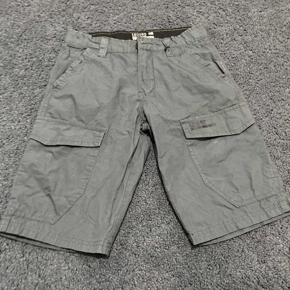 ebound denim industries youth boys gray shorts size 152, ( 14) age 11-12