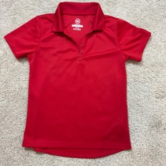 Wonder Nation Boys Red Performance Polo Shirt School Uniform Size M 7-8 ShortSlv