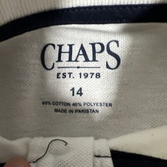 New Boys Youth Large Chaps Polo Shirt White- School Uniform Large
