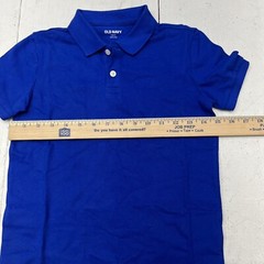 Old Navy Blue Tango Uniform Pique Short Sleeve Polo Boys Size Small NEW