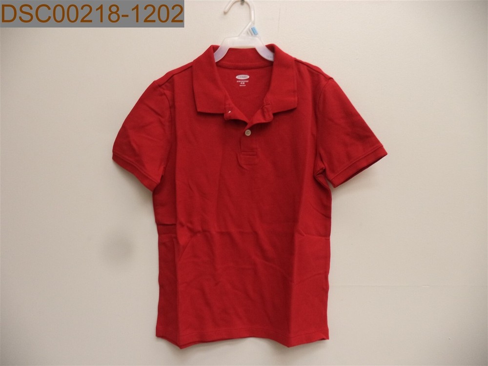 Old Navy Boy’s Short Sleeve Uniform Polo, M(8), Medium, 500044394184, 15″ Bust
