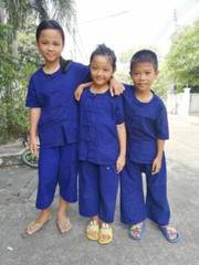 Mohom clothes Indigo Native cloth set for kids natural cotton,Thailand