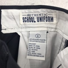 Authentic School Uniform Shorts Boys 6 Black Elastic Waist Pleated Front NWT