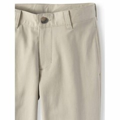 Wonder Nation Pants Boys Size 7 Khaki Uniform Stretch Twill Flat Front –E9–