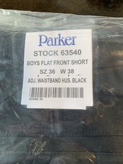 Parker School Uniforms Boys Black Flat Front Shorts Sz 36 (W38) – NWT *2 Pairs