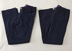 French Toast Double Knee Khaki Pants Boys Size 10 Navy Blue Straight 2-Pack
