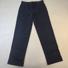 Lands End Dress Navy Blue Pants Boys 12 Husky Chino Uniform Flat Front School