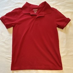 Cat & Jack Boys Red Polo Shirt School Uniform Short Sleeve M (8/10)