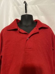 Jerzees Uniform Red Long Sleeve Top/Shirt Size Small Collared Boys Or Girls