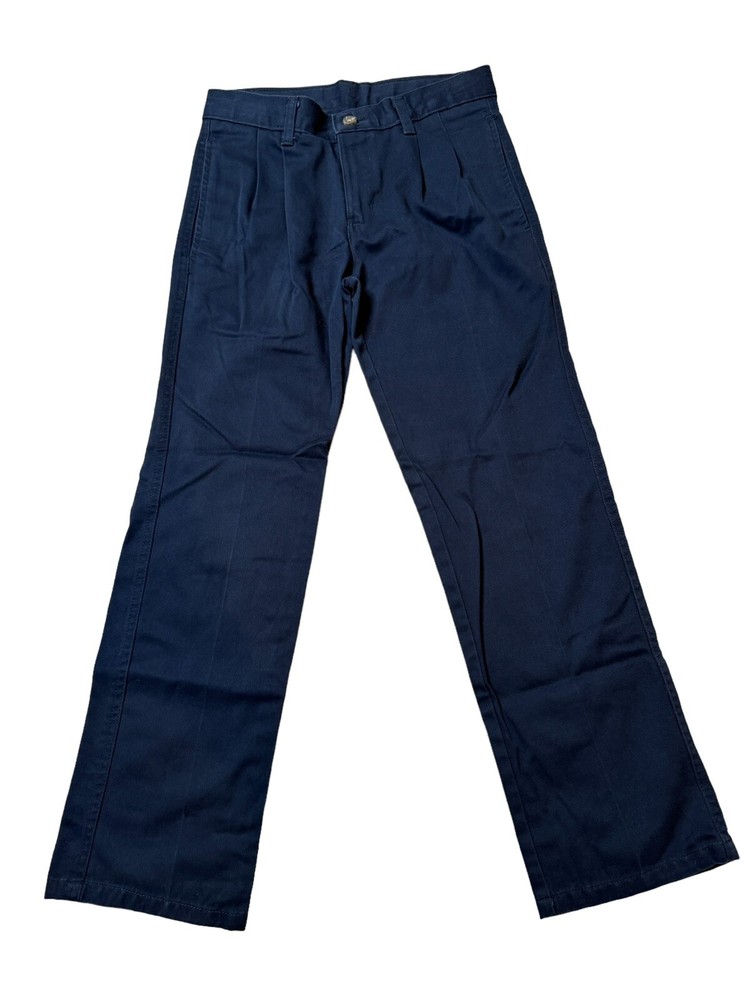Chaps Boy’s Navy Blue Pleated Pants Size 10 Approved School Uniform Wear EUC