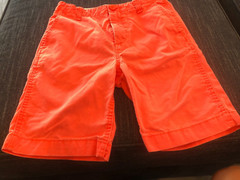 Gap Kids Boys Size 8H Husky Bright Orange Chino Shorts