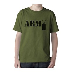 Kids Military Army Style Olive T-Shirt – Dog Tags – Dress Up – Soldier All Sizes