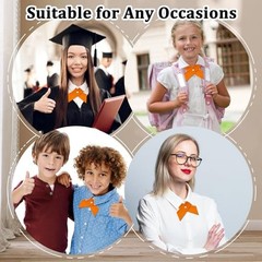 Bow Ties for Women Criss-Cross Tie Adjustable Pre Tied Bowtie Solid Orange