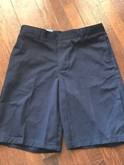 French Toast School Uniform Boys Navy Short Size 14 Husky Adjustable Flat Front
