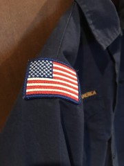 Youth Large Vintage BSA Boy Scouts of America Short Sleeve Shirt USA Navy Blue