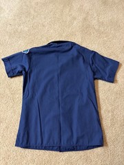 Boy Scouts of America Shirt Kids Youth Medium Blue Patches USA Made Button Up