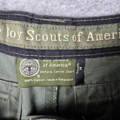 Boy Scouts of America Youth Canvas Shorts Size 18 Uniform Green Fits 28 x 9 BSA