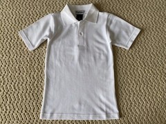 New Boy’s Taphuco Uniform Solid White Classic Polo Shirt Boy’s Sizes 4 5 6