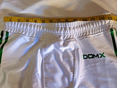 Youth Boys Large DOMX Uniform Sports Apparel Football Wrestling White Shorts 26″