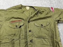 Boy Scouts Of America Shirt Green Sanforized Short Sleeve Uniform Quinnipiac