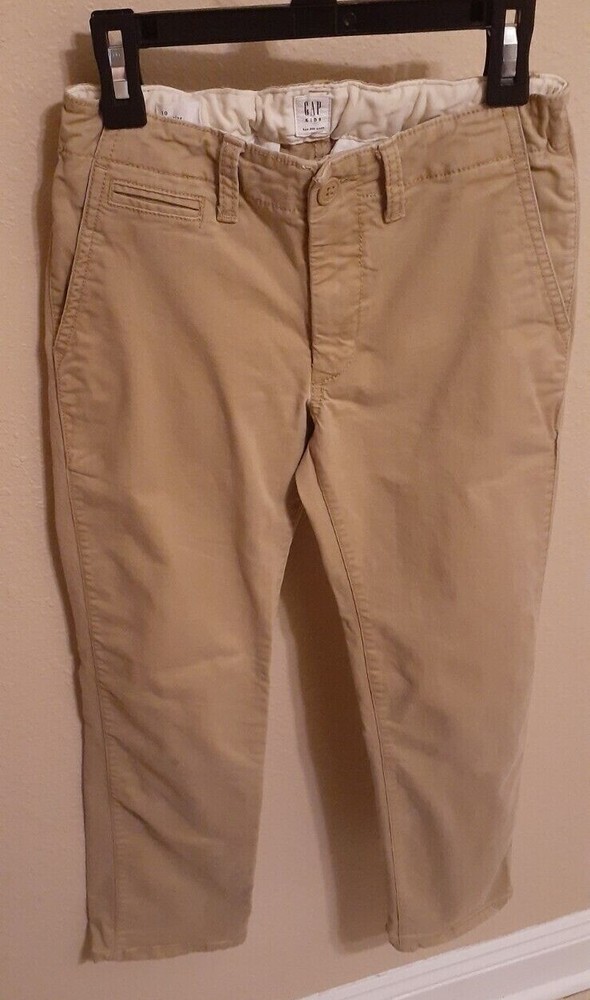 – L@@K – Boys Gap Kids Khaki School Uniform Pants Sz 10 Regular w/Adj Waist –