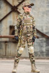 Children’s Camouflage Suit Special Forces Military Training Uniform with Helmet
