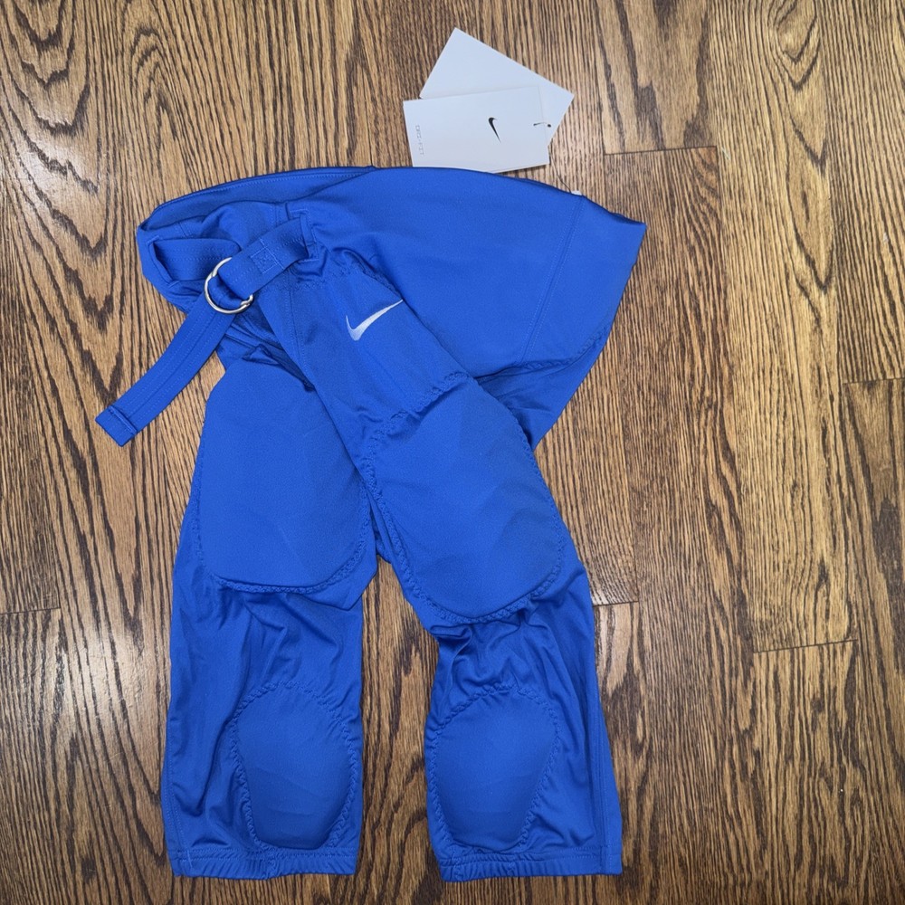 Nike Integrated Football Pad Pants Boys Large, Royal Blue Dri-FIT. DJ5731 NWT