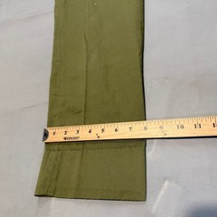 VTG Boy Scouts of America BSA Olive Union Made Uniform Pants Red Trim Kids 28×27