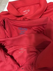 Red Uniform Shirts Lot Of 3 For School Bundle Size 14-16 XL Boys