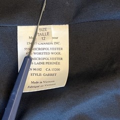 J.A. Besner Boy’s Navy Blazer Jacket 12