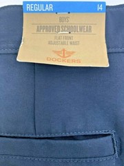 DOCKERS Approved Schoolwear Boys Performance Shorts Size 14 Reg Navy Blue