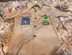 OFFICIAL BOY SCOUTS OF AMERICA TAN UNIFORM SHIRT – Youth Boys Medium