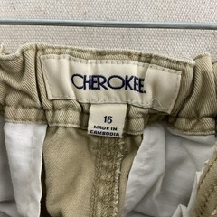 Cherokee Size 16 Cotton Boys Beige Pants Adjustable Waist Pockets – lot 2 styles