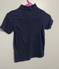 Boys School Uniform Shirt Navy Blue Size 6-7 Short Sleeve By Wonder Nation