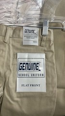 School Uniform Pants Flat Front KHAKI Size-5 NWT.