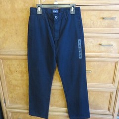 Boy’s Childrens place Khaki/chino pants uniform size 12 navy blue flat front new