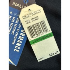 Nautica Boys School Uniform Performance Polo Shirt Navy Blue L 14/16 N881605E