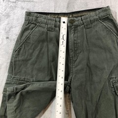 vtg Boy Scouts of America Cargo Shorts Youth 18 Green Uniform Canvas Hiking BSA