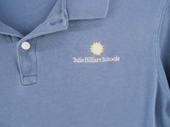 Land’s End Julie Billiart Schools Youth XL (18-20) Blue Logo Uniform Polo Shirt