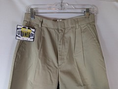 Authentic School Uniform Size 18 Khaki Pants Pleated With Tags