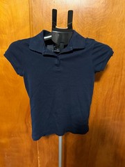 IZOD Approved Schoolwear Navy Blue Polo Shirt Medium 10 12 Uniform Top