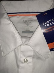 French Toast Boys’ 16 Long Sleeve Dress Button Shirt School White NEW