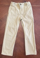 Boys Khaki Beige School Uniform Pants Adj Waist Size 6 The Children’s Place