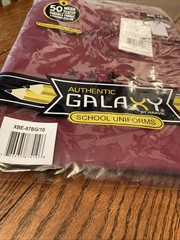 Authentic Galaxy School Uniform Polo Shirt Burgundy Size 10 By Harvic