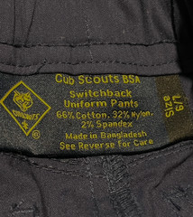 Cub Scouts BSA Pants Youth 6/7 Navy Switchback Uniform Convertible Zip Off Cargo