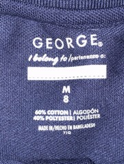 NWT Boy’s Sz M/8 George Navy Blue Polo Uniform Shirt