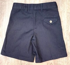 School Apparel Pleated Shorts Navy Boys Size 6 Regular Fit