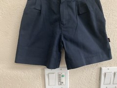 Dennis Uniform Blue Pleated Front Shorts 4060 Size B4